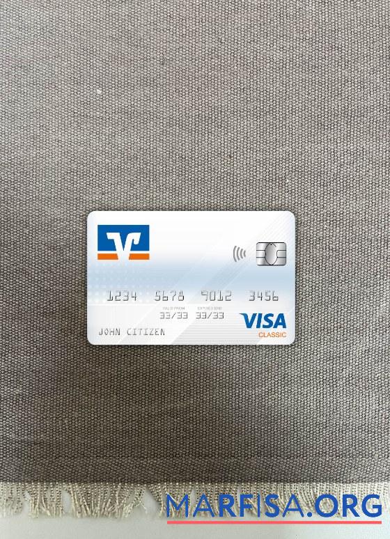 Blank Germany Volksbank visa classic card photolook front sample